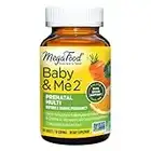 MegaFood Baby & Me 2 Prenatal Multivitamin with Folate (Folic Acid Natural Form), Choline, Iron, Iodine, and Vitamins C, D and more - 60 Tabs (30 Servings)