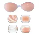 Silicone Bra to Enhance Breast Size | Adhesive Push Up Silicone Bra Cups Strapless Bras Lift for Women (Cup B)