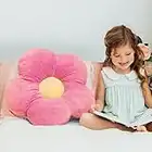 Butterfly Craze Pink Flower Floor Pillow Seating Cushion - Cute Room Decor for Girls, Teens, Tweens & Toddlers - Flower Pillow for Reading and Lounging Comfy Pillow for Kids - Med 20" Diameter