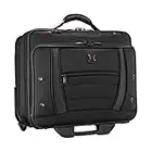 WENGER Synergy Trolley Laptop-Tasche, Notebook bis 15.6 Zoll, Aktentasche zum Rollen, 56 l, Organizer, Damen Herren, Büro Business-Reisen Uni, Schwarz, 612476