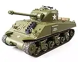 POCO DIVO Sherman M4A3 US Medium Tank RC IR Battle Panzer 2.4Ghz 1/30 Scale Model Military Vehicle w. Sound & Light