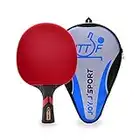 Palas de Ping Pong Profesional, Raqueta Ping Pong ITTF Contrachapado de 9 Capas - Esponja Altamente EláStica -Mango Confortable FL - Goma Aprobada por ITTF -JOYJ