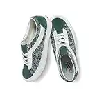 Vans Men's Bold Ni Sneakers, (Bandana) Jungle Green/True White, Size 6.5