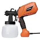 MYOKSTLI Paint Sprayer, 700W Home HVLP Electric Paint Spray Gun with 1200ml Container, Paint Gun with 4 Nozzle Sizes, Lightweight, Easy Spraying and Cleaning Perfect for Painting Project