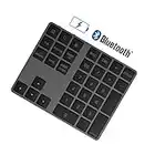 Rytaki Teclado numérico Bluetooth con múltiples accesos directos de 34 Teclas Teclado numérico Delgado inalámbrico portátil para iP ad/M ac/Laptop/PC Compatible con el Sistema Windows