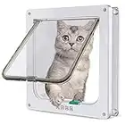 TODARRUN Large Cat Door 23.5 * 25 * 5.5cm,4 Way Locking Cat Flap Door,Silent Dog Door Pet Flap Easy to Install,Suitable for Cats,Small Dogs - (L)