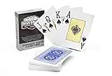 Poker Night Pro Cartes à Jouer Professionnelles 100% Plastique Texas Holdem Poker de (Bleu) | 54 Pièces par Jeu, y Compris 2 Jokers | Index Jumbo | Qualité Super Casino