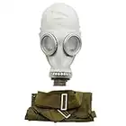 Oldshop Gas Mask GP5 Set - Soviet Russian Military Gasmask REPLICA Collectable Item Set W/Mask & Bag - Authentic Look Several Color: Gray| Size: L (3Y)