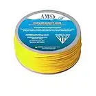 AMS Bowfishing 200 Pound Braided Dacron Line - 50 Yards - Yellow - Made in The USA