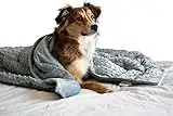 Nappy Puppy - Weighted Dog Blanket | Specially Designed for Anxious Dogs | Extra Comfortable | Premium Minky Fabric | Hypoallergenic Glass Beads | Gray | Small 2 lb