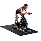 Thrivinger Bicycle Trainer Hardwood Floor Carpet Protection Workout Mat, High Density Exercise Equipment and Treadmill Mat, for Indoor Cycles Recumbent Bikes Upright Exercise Bikes and Steppers