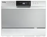 Danby DDW631SDB Portable Countertop Dishwasher with 6 place Settings and Silverware Basket, LED Display, Energy Star, Silver