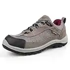 Knixmax Outdoor Trainers for Women Man,Ladies Low-Top Non-Slip Breathable Hiking Shoes for Outdoor Hikers,Trekking Climbing Running and Walking Grey UK6.5