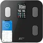 Active Era® Bluetooth Bathroom Scales - Smart Digital Body Weight Scales, 16 High Precision Measurements - Micro USB Charged - Free Smartphone App, Compatible with Fitbit & Apple Health (Black)