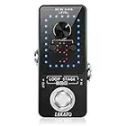 LEKATO Guitar Effect Pedal Guitar Looper Pedal Tuner Function Loop Pedal Loops 9 Loops 40 minutes Record Time with USB Cable for Electric Guitar Bass