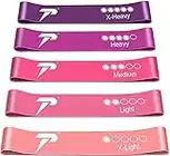 Tuco Sport Set Da 5 Bande Elastiche Fitness【5 Livelli Di Resistenza-Lattice Naturale】Elastici Per Allenamento【Con Istruzioni Per Esercizi E Borsa per Il Trasporto】 Per Pilates,Yoga,Palestra (Pink)