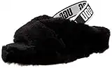 UGG Women's Fab Yeah Slipper,Black,7 UK