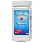 Cristal Chlorgranulat schnell löslich - Zur Schnelldesinfektion und Schockchlorung im Pool für kristallklares Wasser - Schnelle Wirkung und effektive Poolpflege (1 Kg Dose)