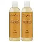 Shea Moisture Body Wash, Raw Shea Butter Hydrating Body Wash, Body Skin Care with Coconut Oil and Vitamin E, Pack of 2 -13 Fl Oz Ea