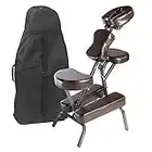 Master Massage Bedford Massage Chair Full Body Portable- Lightweight Massage Chair with Carrying Case-Tattoo Chair Height Adjustable Folding Massage Chair Face Cradle Salon Massage Chair SPA (Coffee)