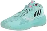 adidas Unisex Dame 8 Basketball Shoe, Energy Aqua/Core Black/Team Shock Pink, 10 US Men