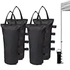 MOPHOEXII 4-Pack 112 LBS Extra Large Pop up Canopy Weights Sand Bags for Outdoor Pop Up Canopy Tent Gazebo Outdoor Instant Canopies Sand Bags Without Sand - Black