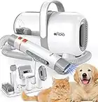 Afloia Dog Grooming Kit & Vacuum Suction, Professional Dog Clippers with 7 Pet Grooming Tools Include Grooming, Deshedding, Cleaning Brush, Nozzle, Clipper, Nail Trimmer, Grinder for Dog Cat Pet, 1.5L