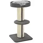 PawHut 91cm Cat Tower Scratching Posts Cat Tree for Indoor Cats Kitten Activity Centre Grey