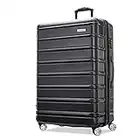 Samsonite Omni 2 Hardside Expandable Luggage with Spinner Wheels, Checked-Large 28-Inch, Midnight Black