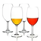 MICHLEY Unbreakable Wine Glasses, 100% Tritan Plastic Shatterproof Wine Glasses, BPA-Free, Dishwasher-Safe 20 oz, Set of 4