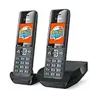 Gigaset COMFORT 520 Duo - 2 Telefoni cordless - Qualità audio brillante anche in vivavoce - Black list per le chiamate indesiderate- Rubrica con 200 contatti, nero titanio, Italia