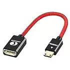 ANNNWZZD Mini Adattatore HDMI a HDMI, HDMI Femmina a Mini HDMI Cavo Maschio Supporto 1080P Full HD, 3D, Per Fotocamera, Videocamera, Laptop, Tablet, HDTV, Proiettore