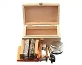 Personalised Premium Beech Wood Shoe Valet Box Shoe Care Kit with 2 tins Bees wax polish (Black & Neutral)