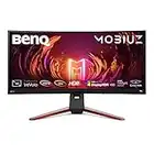 BenQ MOBIUZ EX3415R Monitor Curvo Gaming (34 pollici, IPS, Ultrawide, 2K, 144 Hz, 1ms, HDR 400, FreeSync Premium Pro, telecomando)