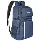 FORICH Mochila isotérmica isotérmica con doble puente, mochila ligera y resistente al agua, mochila isotérmica con compartimento de nevera para hombres, mujeres en el trabajo, playa, viajes (azul)