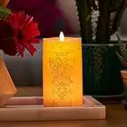 Luminara Officially Licensed Disney Encanto Color Changing (12) Flameless Candle with 18-Button Remote, Centerpiece, Melted Edge, Flickering Flame, Butterfly Design on Real Wax (3.2" x 6.5")