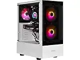 ZEUS GAMDIAS White RGB Gaming ATX Mid Tower Computer PC Case with Side Tempered Glass Panel and a Magnetic Dust Filter & 3 Built-in 120mm ARGB Fans