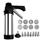 Cookie Press Gun Stainless Steel Cookie Maker Machine for Baking,Cake Decorating Tools,Includes 16 Kits, Reusable, Used for DIY Various Baking and Decoration of Cookies