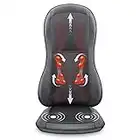 Comfier Massagesitzauflage mit Wärme, 2D/3D Shiatsu Massageauflage für Schulter und Rücken, Rückenmassagematte mit Wärmefunktion und Vibrationsfunktion,Geschenke für Männer/Frauen/Mama/Papa