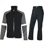 fit space Waterproof Golf Rain Suits for Men Performance Rain Jackets and Pants for All Sports (Gray Full-zip, Large)