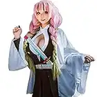 CR ROLECOS Mitsuri Kanroji Disfraz de Anime Demon Slayer cosplay mitsuri kimono, juego completo XXL