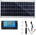 HEALTNCARE 300W Kit Panel Solar Portátil, Panel Solar Flexible Cargador Solar monocristalino para la energía Solar al Aire Libre, embarcaciones, Camping, caravanas o autocaravanas-60a Controller