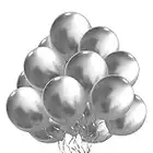 Silver Metallic Chrome Latex Balloons - 50 Pack 12 inch Round Helium Balloons for Birthday Wedding Graduation Baby Shower Party Decorations