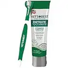 Vet’s Best Dog Toothbrush and Enzymatic Toothpaste Set - Teeth Cleaning and Fresh Breath Kit with Dental Care Guide - Vet Formulated