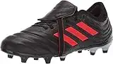 adidas Men's Copa Gloro 19.2 Firm Ground Soccer Shoe, Black/hi-res red/Silver Metallic, 10.5 M US