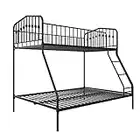 Novogratz Bushwick Metal Bunk Bed, Kid's Bedroom Furniture, Twin/Full, Black