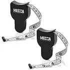 Ruban à Mesurer pour le Corps - (Paquet de 2) Mètres Ruban pour Mesurer la Graisse Corporelle, Mètre Ruban Rétractable (en pouces & cm), Mesure Tour de Taille et Progrès Musculaires