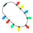 FlashingBlinkyLights Light Up Christmas Bulb Necklaces for Ugly Xmas Sweater Parties and Party Favors