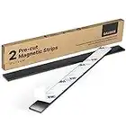 GAUDER Magnetic Strips with Adhesive Backing (12 inches x 0.16 inches) | 2 Pack of Strong Magnetic Tape Strips with Adhesive Backing | Heavy Duty Magnet Strips for Tools, Knifes, and Crafts