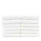 Bare Cotton 893-201-01 Luxury Hotel and Spa Towel 100-Percent Genuine Turkish Cotton Wash Cloths-Checkered, Set of 12, Washcloths, White